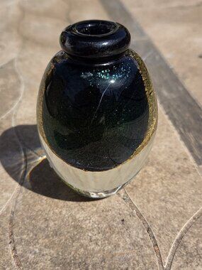 VTG 1999 Robert Eickholt Miniature Glass Vase Perfume Bottle Art 3.5" no stopper